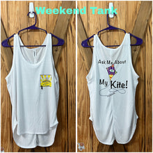 Load image into Gallery viewer, Hand Tie-Dyed Ask Me About My Kite Women&#39;s Style Tank
