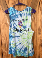 Load image into Gallery viewer, Hand Tie-Dyed Ask Me About My Kite Women&#39;s Style Tank
