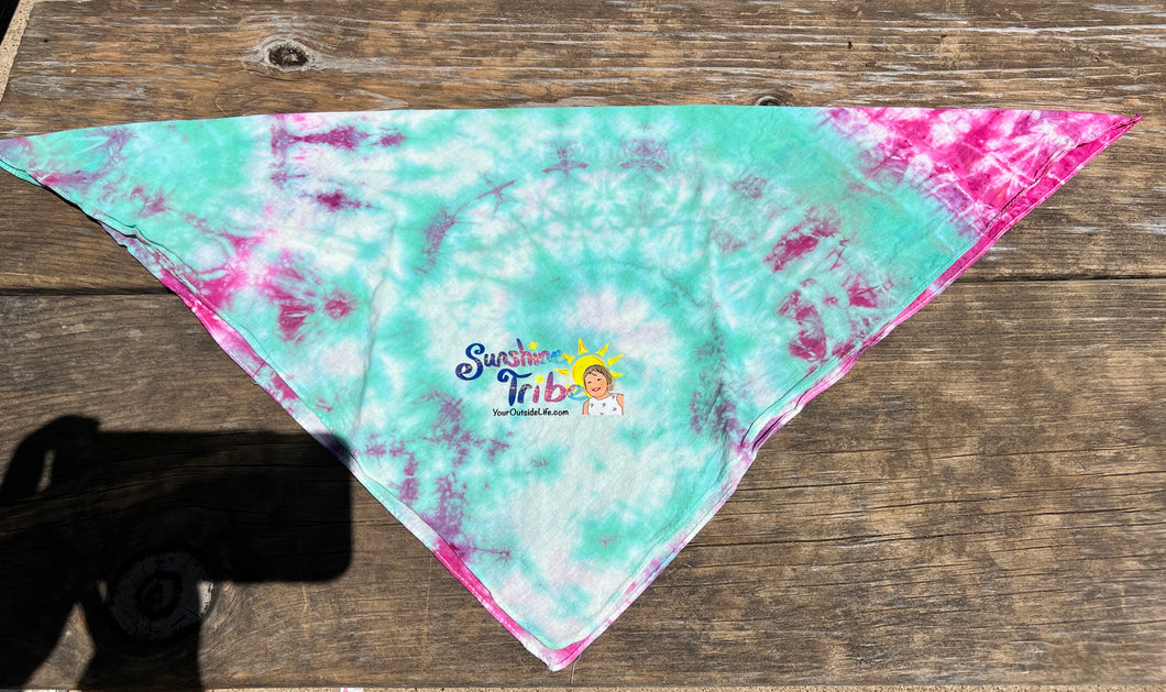 Hand Tie-Dyed Sunshine Tribe 100% Cotton Bandana