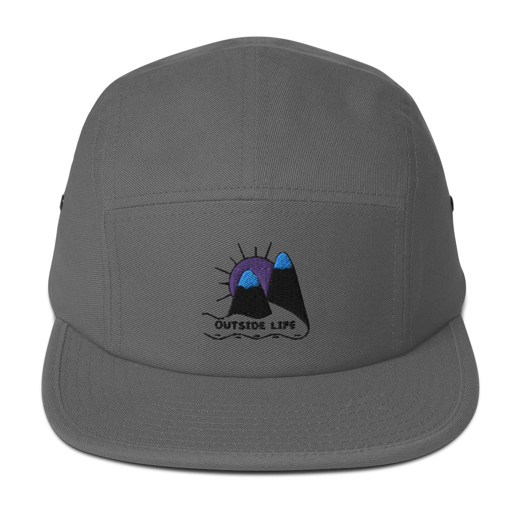 Outside Life Camper Style Hat - Grey/Tan Purple Sun